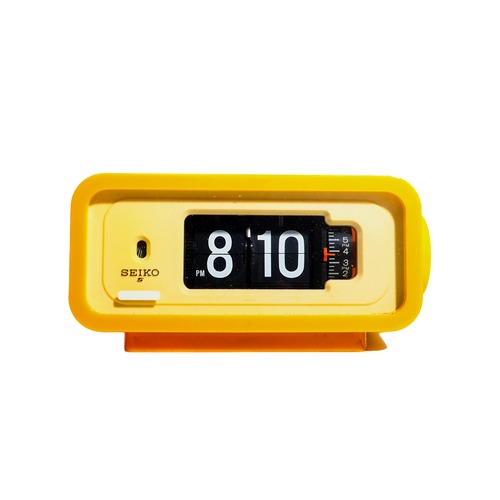 70-80s SEIKO Yellow flip clock