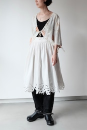 Gathered ribbon bolero blouse