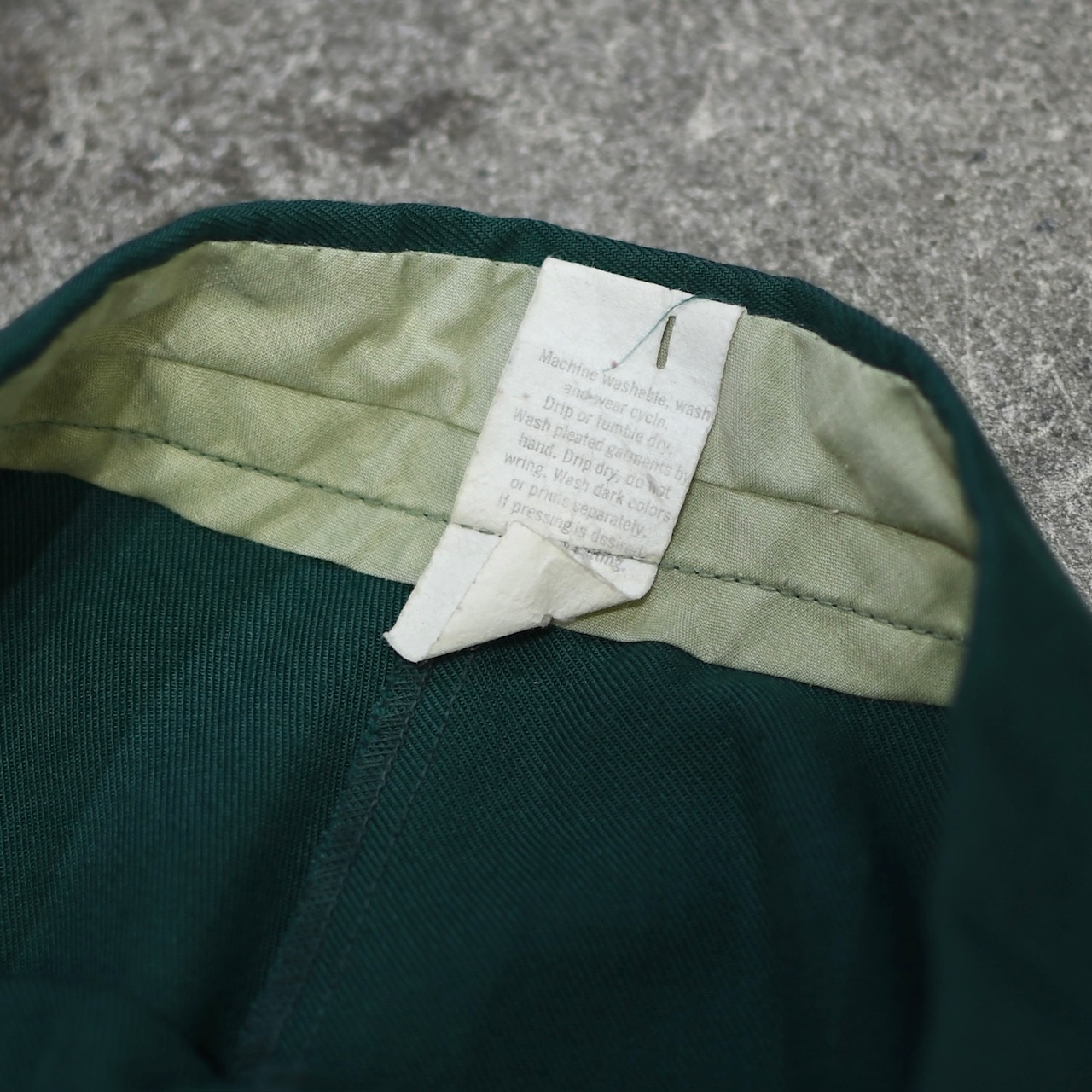 70's color flare slacks green
