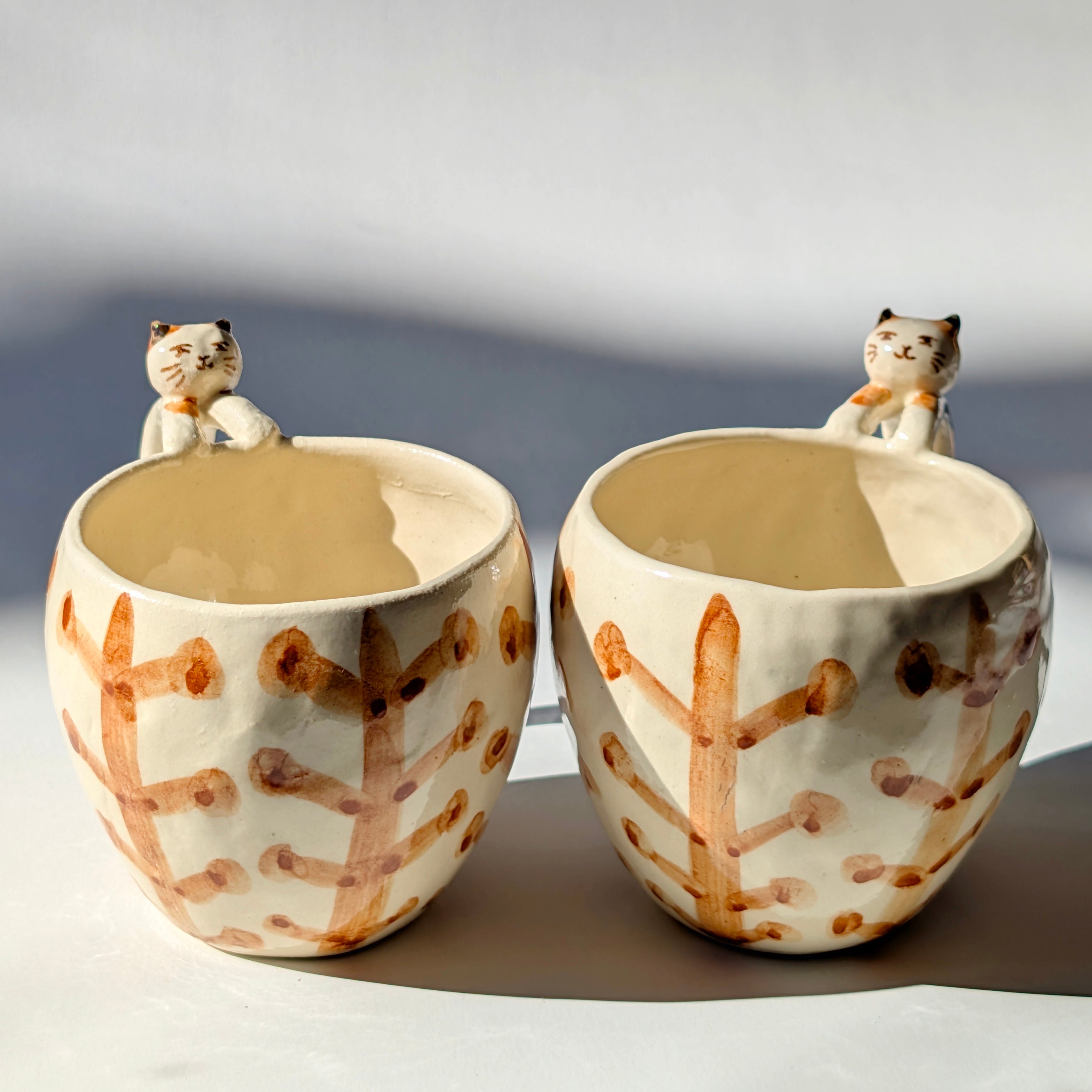 ☆即納可能☆ 三毛猫のコーヒーカップ 手びねり | しののめラボ