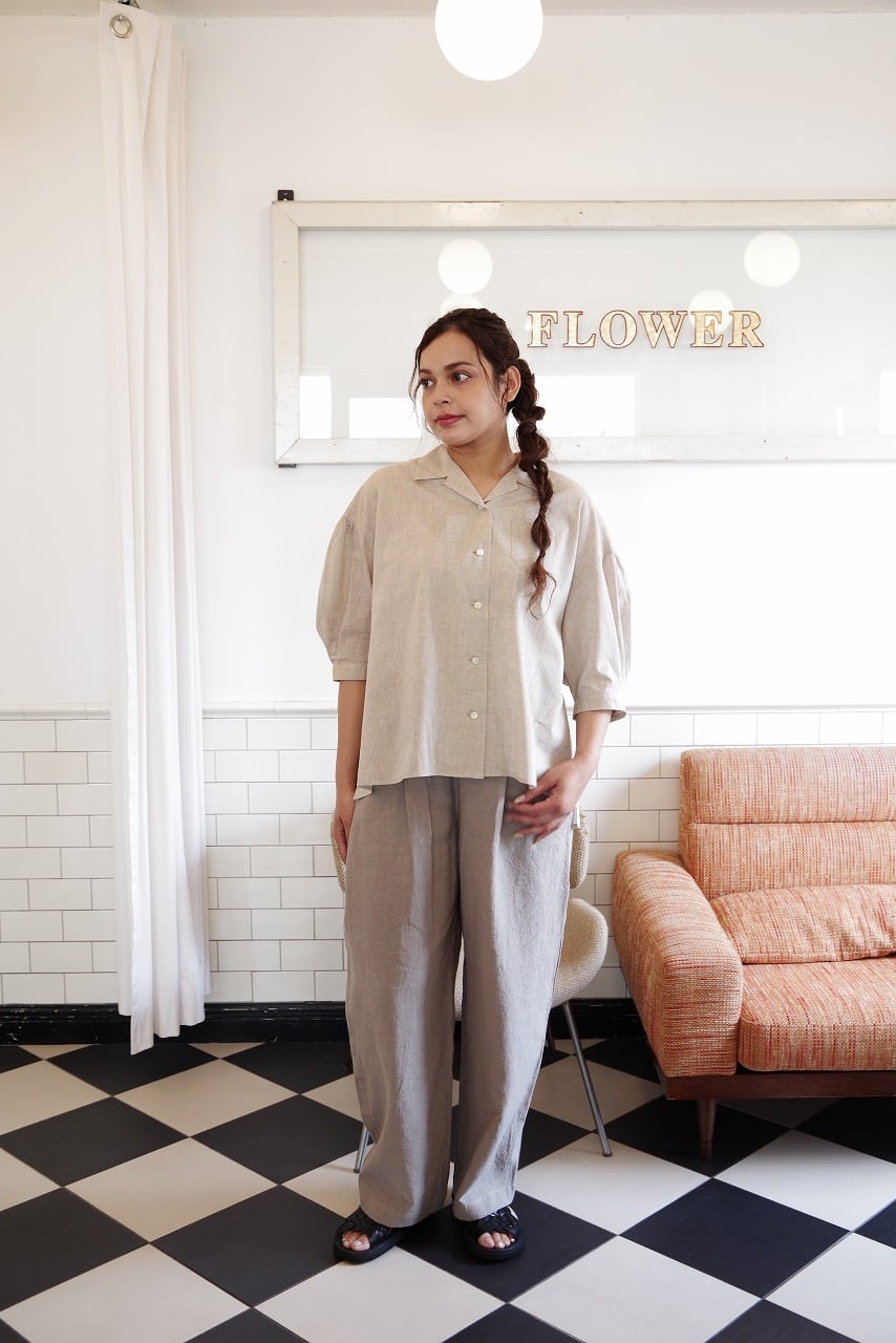 OG Co. Li. Chambray Open Collar Shirt