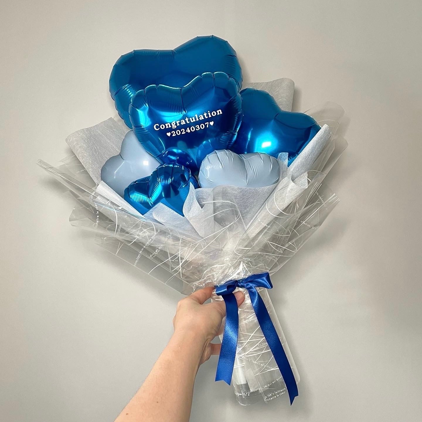 ハートバルーンのブーケ【+α対応品】