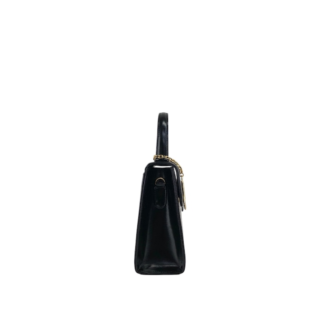 Yves Saint Laurent イヴ・サンローラン ショルダーバッグ ブラック YSLチャーム レザー 2WAY vintage ヴィンテージ オールド gmjhfk