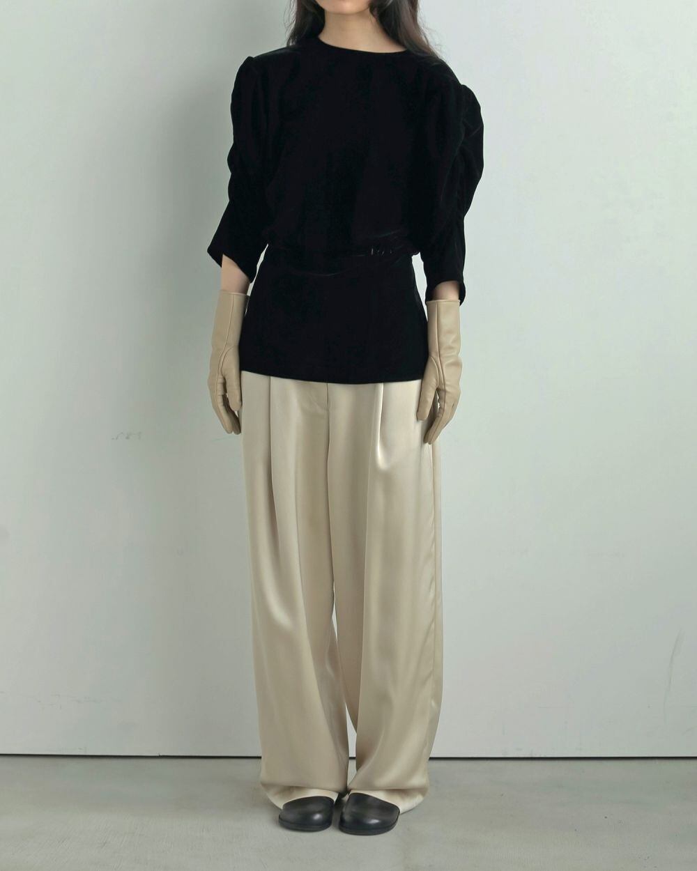 anuke アンヌーク Gather Velour Blouse ànuke online store（アンヌーク） / Velour Gather