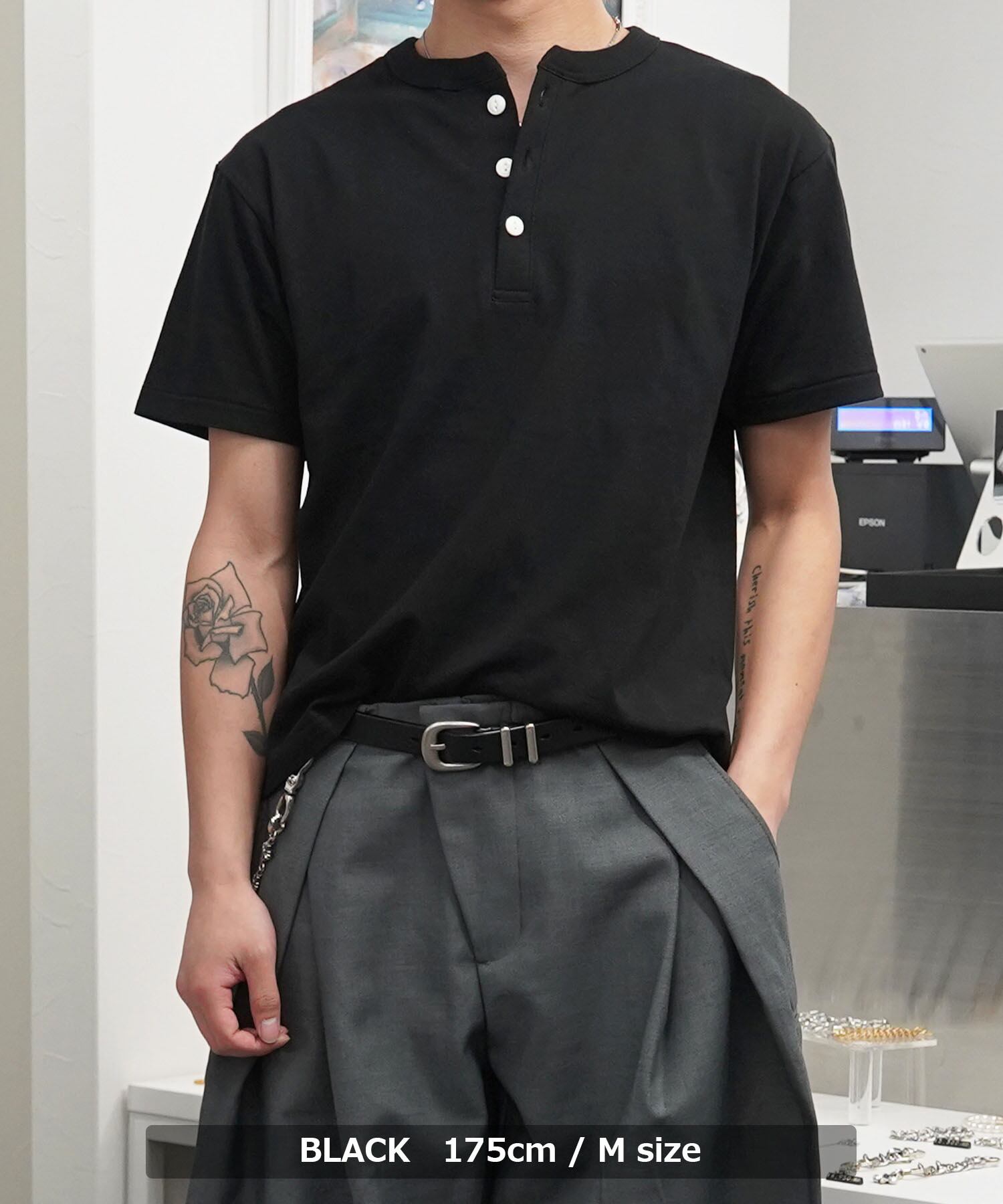 ◇クロップド ヘンリーネックTee◇gl-26001 | 1111clothing / ワン