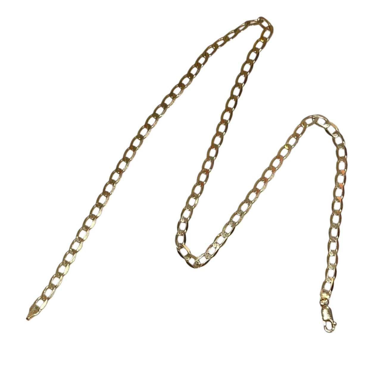 vintage 9ct gold curb chain necklace (45.5cm)