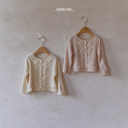【即納】aladin / flower knit cardigan