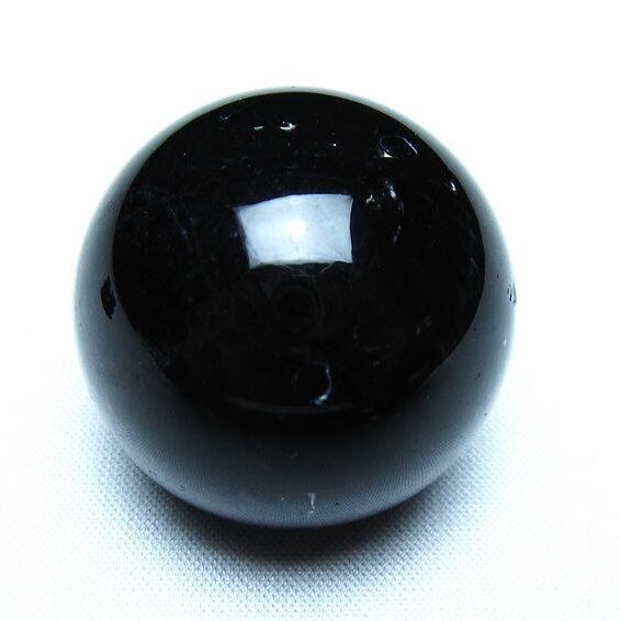 黒水晶 丸玉 モリオン 丸玉 34mm スフィア 置物 原石 141-7552