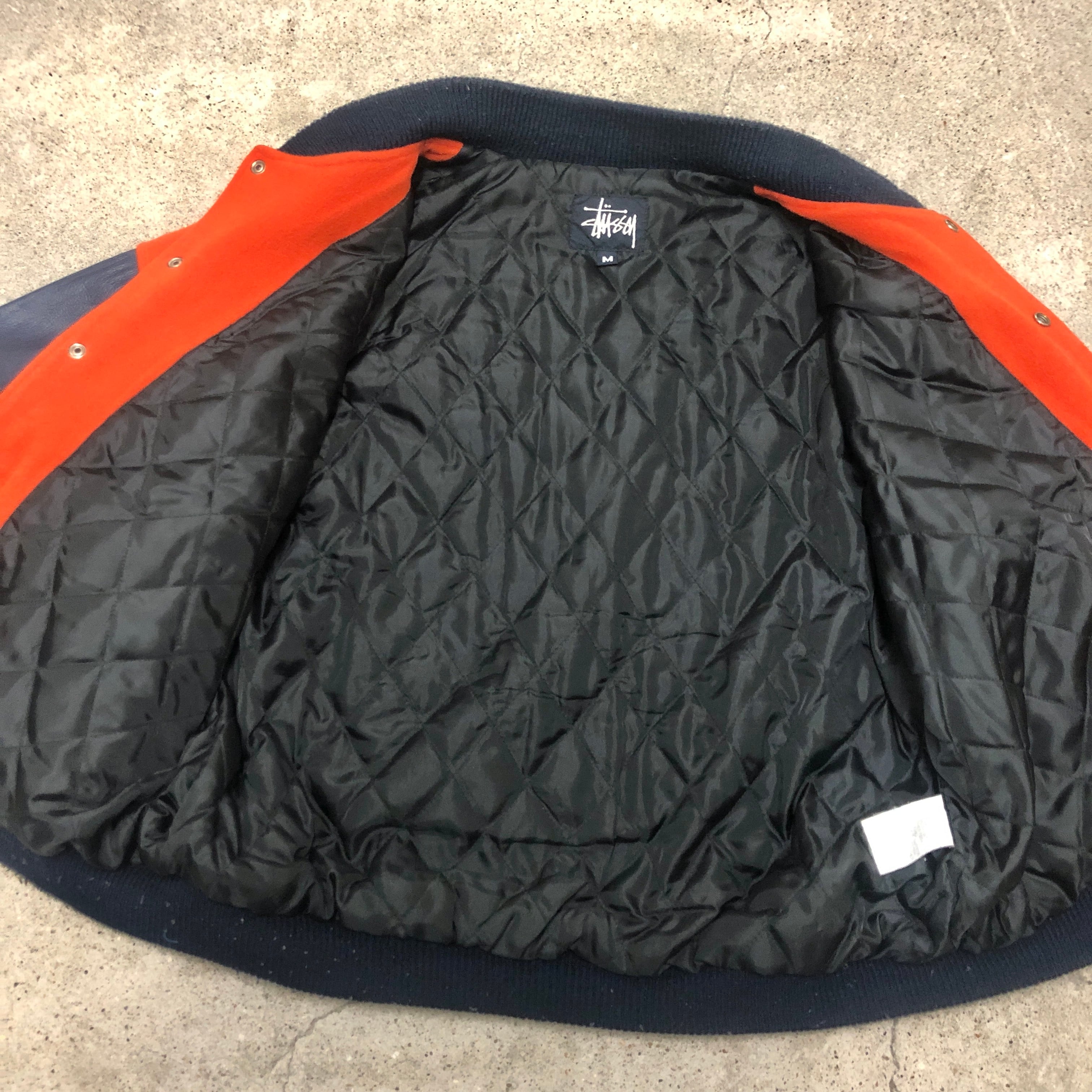 90s OLD STUSSY/BIG 4/Stadium Jacket/USA製/紺タグ/M 90s OLD STUSSY/BIG 4/Stadium Jacket/USA製/紺タグ/M