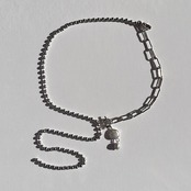 ［ 3〜4way ] ボールチェーン　バロックパールネックレス ［SSN029］