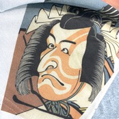 【tshirts178】XLsize KIMONO PRINT T-SHIRTS beige