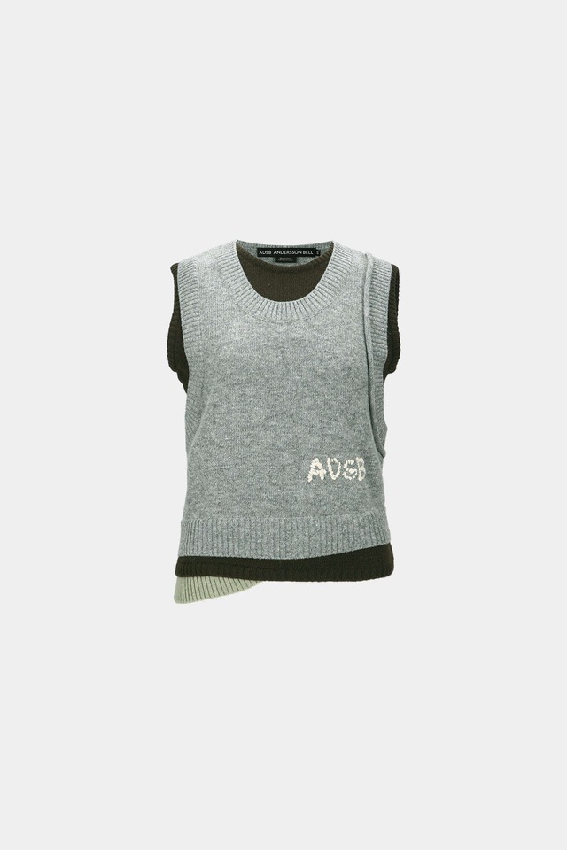 [ANDERSSON BELL] TRES LAYERED SLEEVELESS TOP atb1394w(GREY) 正規品 韓国ブランド 韓国通販 韓国代行 韓国ファッション ANDERSSONBELL アンダーソンベル 日本 店舗