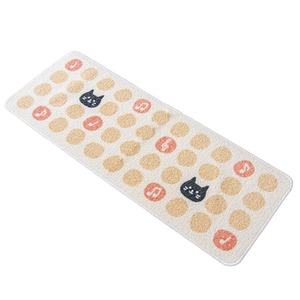 【数量限り】オカ(OKA) リズムキャット キッチンマット 約45cm×120cm ピンク (台所マット 日本製 すべり止め)