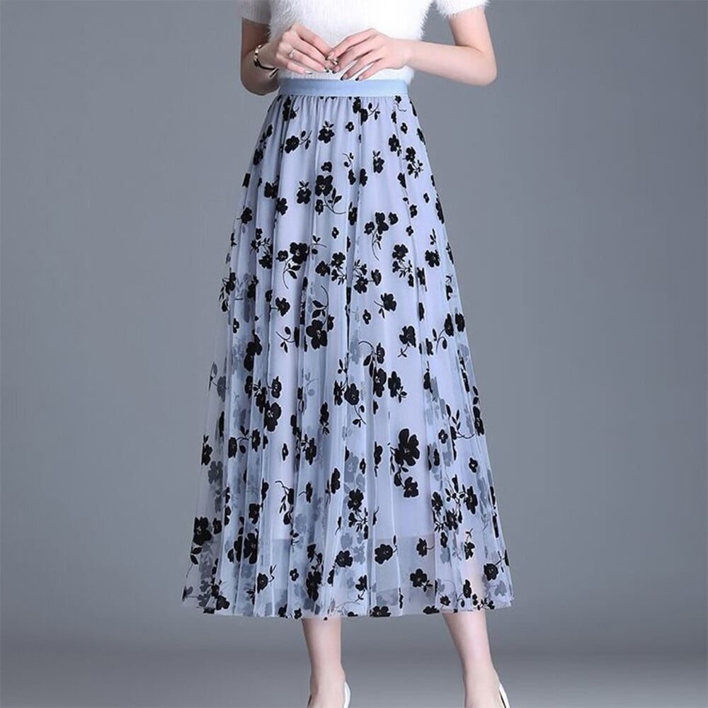 花柄チュールスカート | 婚活服のセレクトショップ｜Ka pilina（カピリナ）