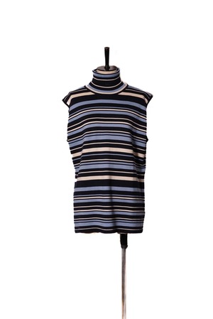 1990's no sleeve border knit tee