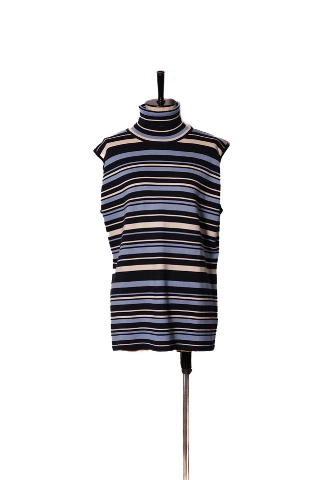 1990's no sleeve border knit tee