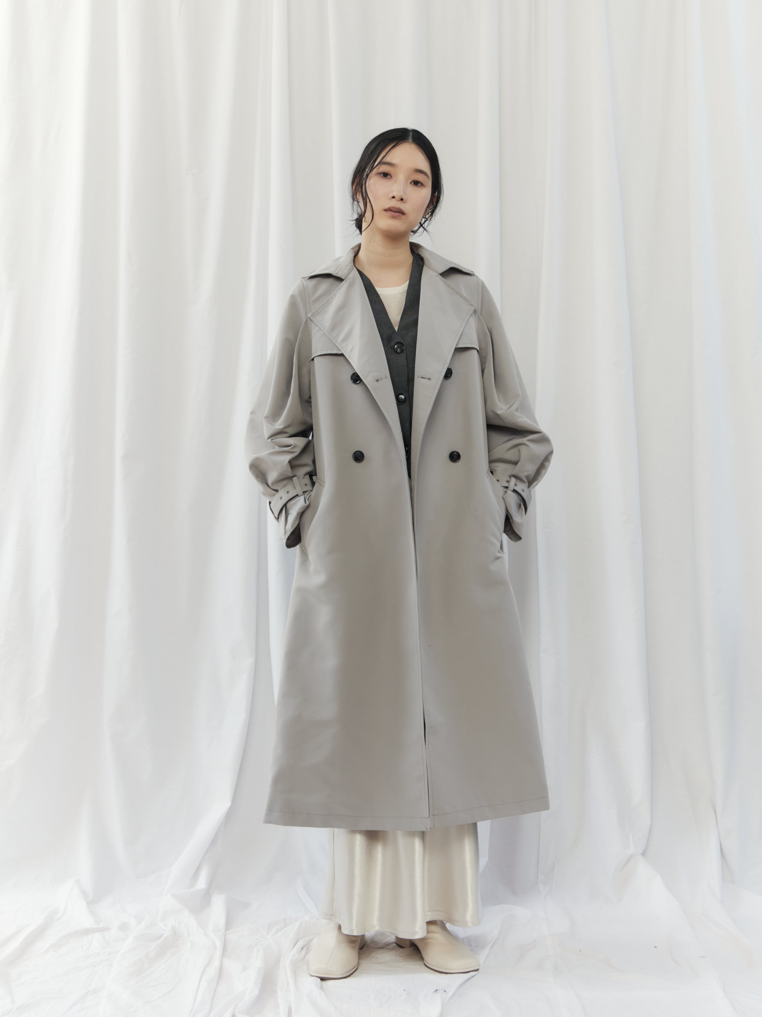 BACK PLEATED COAT（ﾊﾞｯｸﾌﾟﾘｰﾂｺｰﾄ）【3676101】 | CIEL'AIR