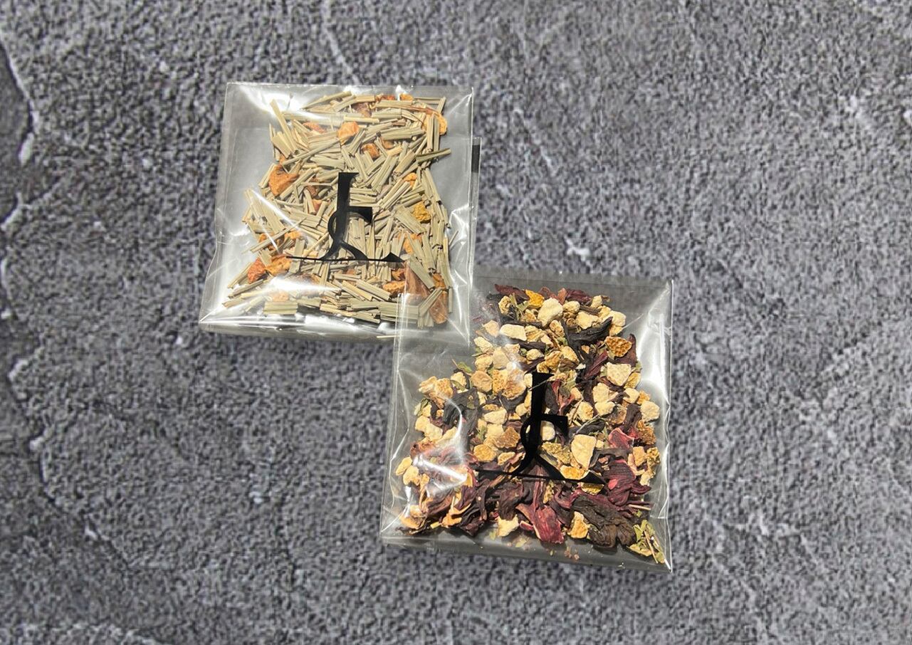 ハーブティー巾着セット（エメラルド）