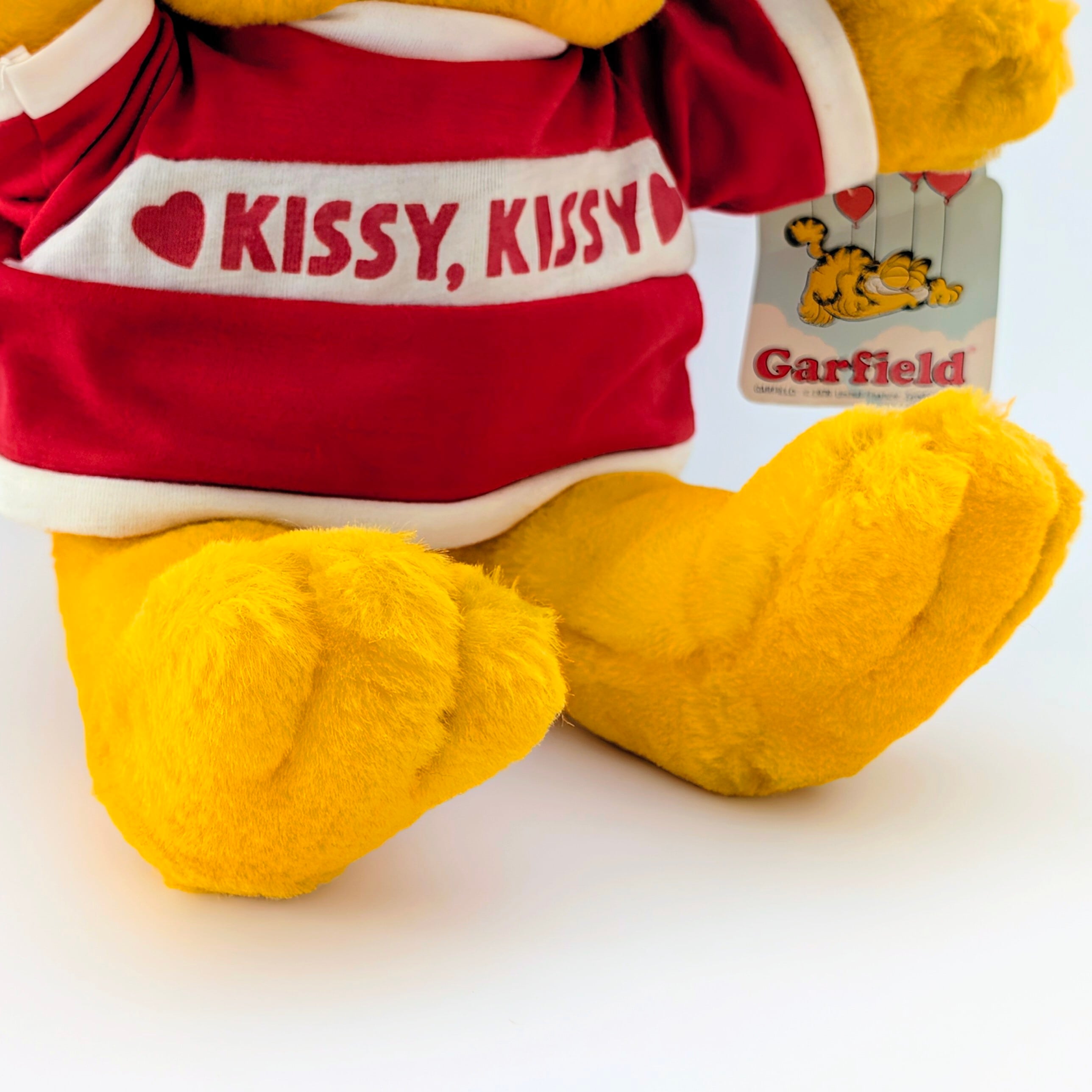 ☆ VINTAGE 1980年代初期 ☆【 Garfield ( ガーフィールド ) 】『 ♡KISSY,KISSY♡ 』【B】ぬいぐるみ プラッシュ plush 1980年代年製 〚アメリカン雑貨 アメトイ〛
