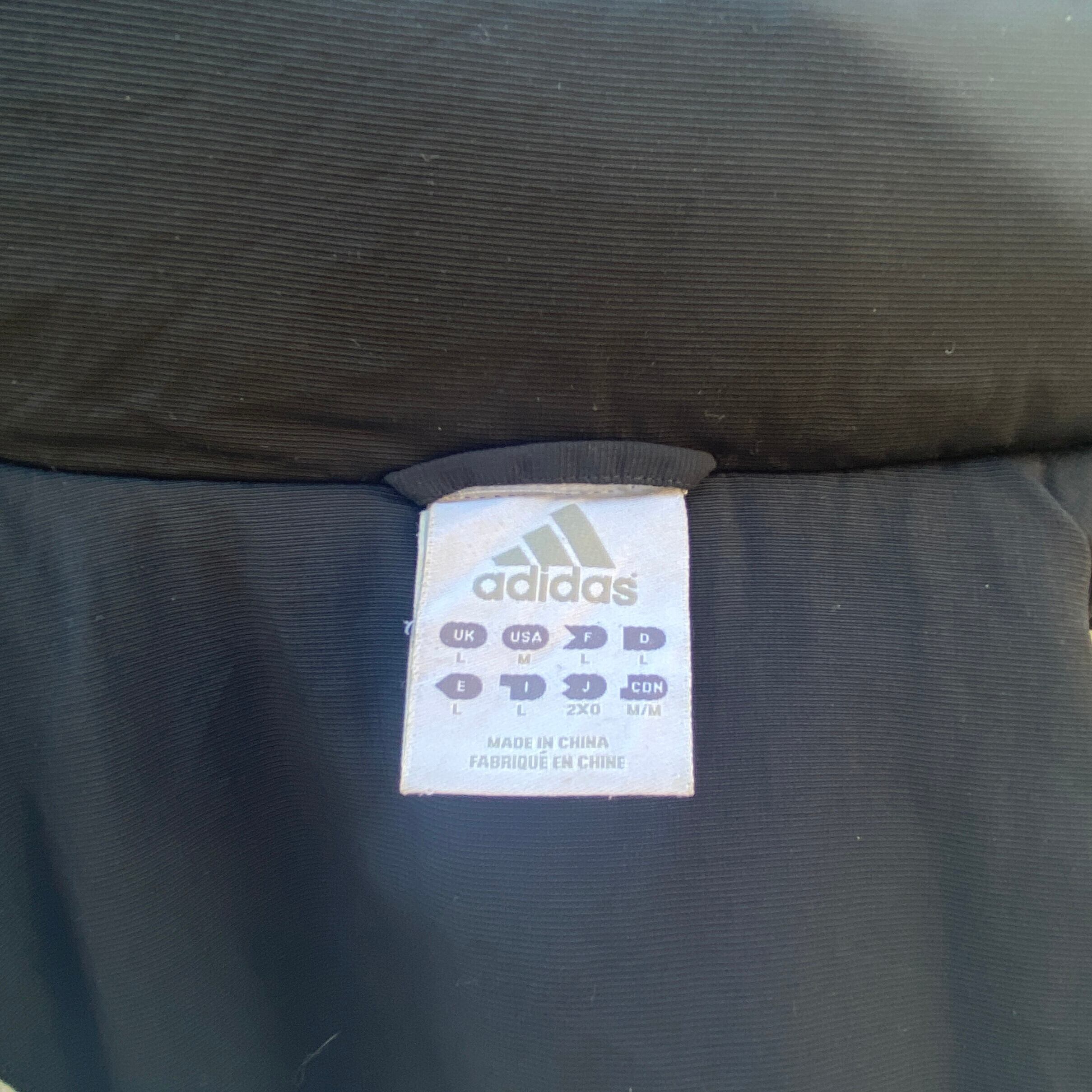 00年代 adidas アディダス フード収納型 中綿 ナイロン