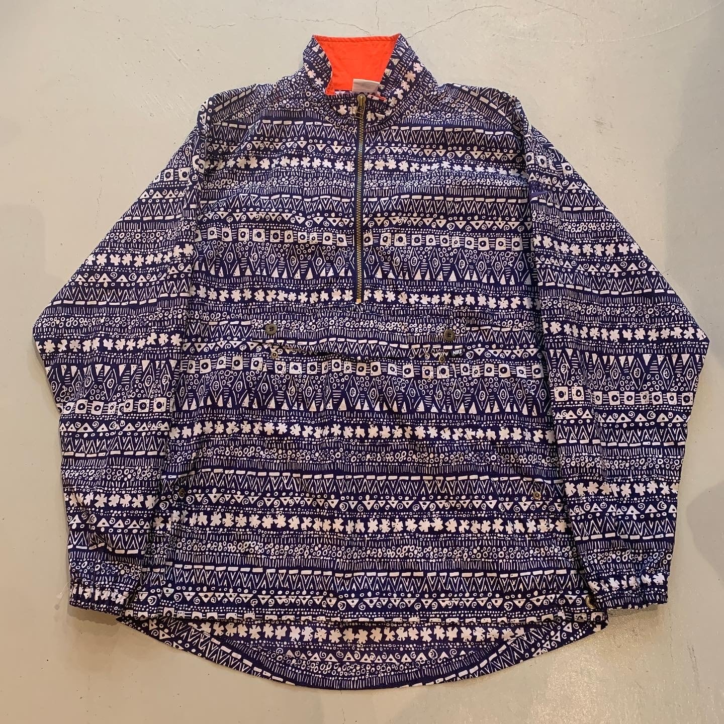 90s NIKE all over print nylon half-zip jacket【高円寺店】 | What'z up