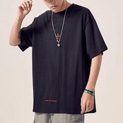 クルーネックプリントTシャツ A4165