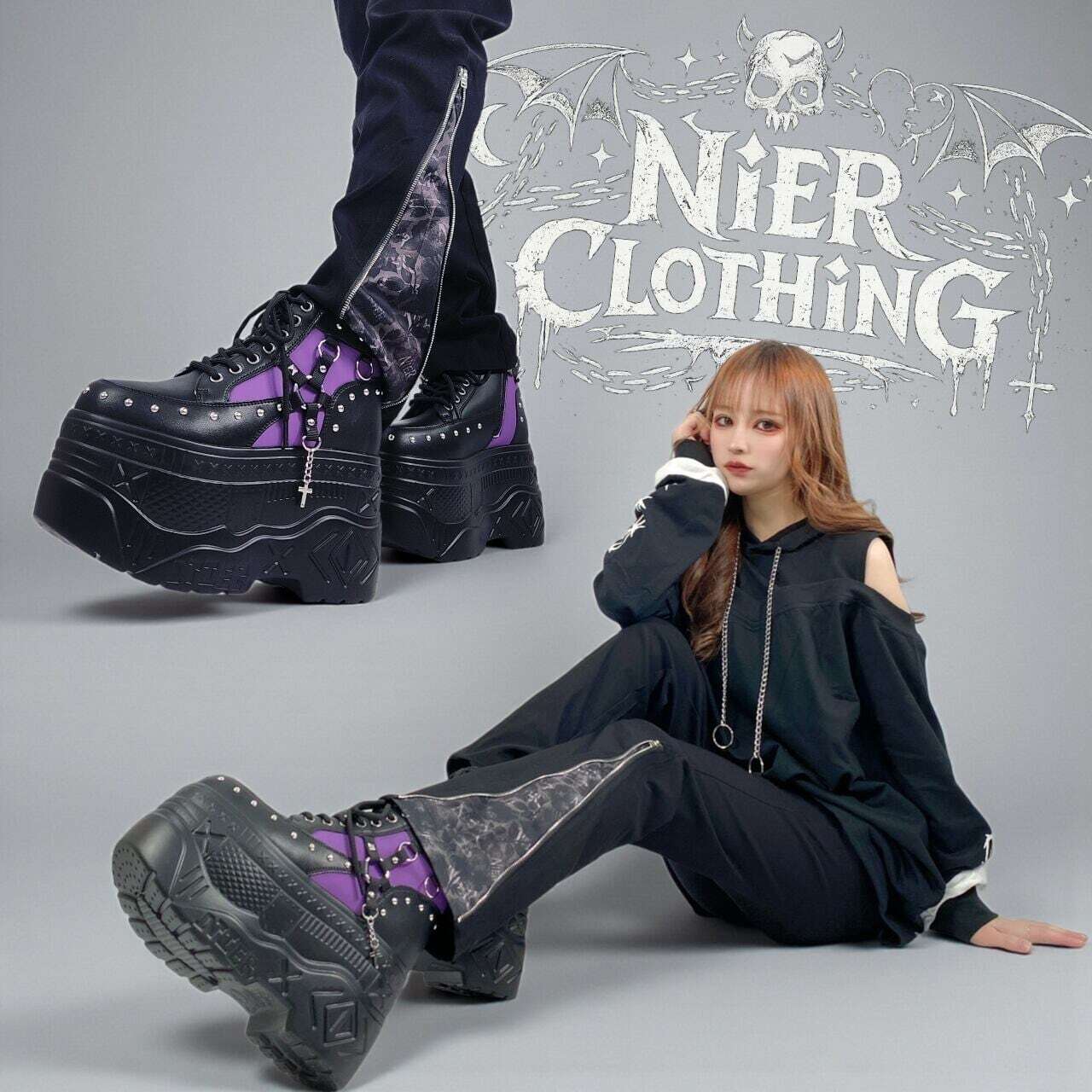 ゾロ目の日限定大特価】1/2GOTHIC厚底スニーカーガチャ【各サイズ3点