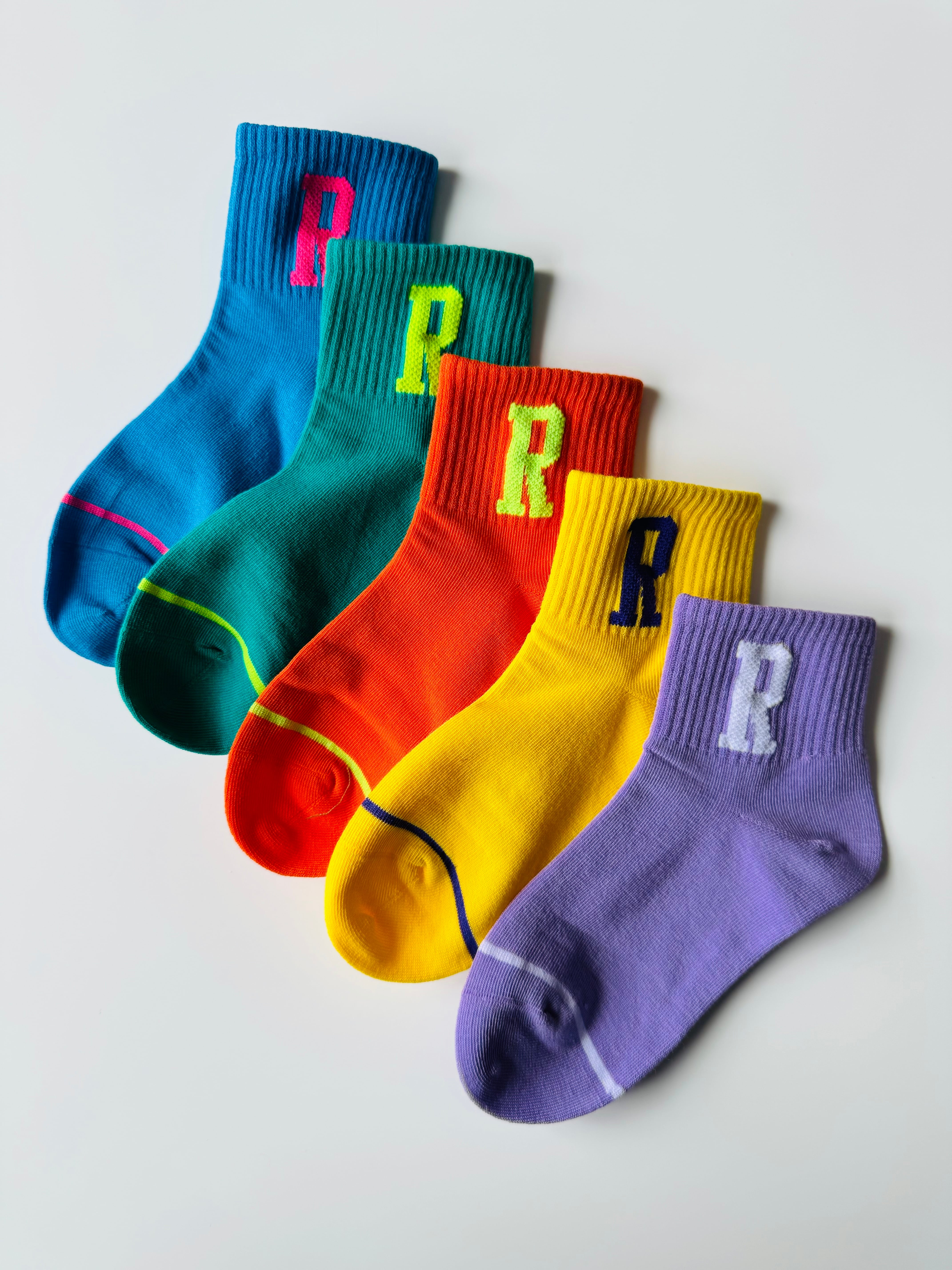 R カラフル socks 5set（14〜20cm）3505