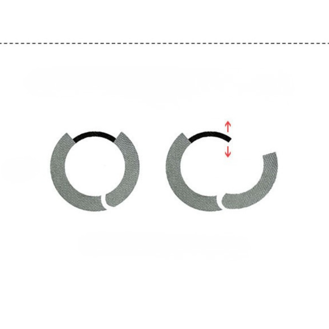 U字型 ラインストーン ピアス  2col  00060・画像9