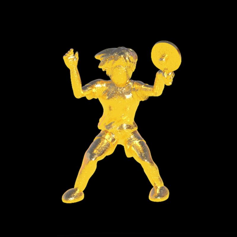 純金のスポーツアスリート像 卓球】 24金 K24 御守り | JUNGOLD【純金