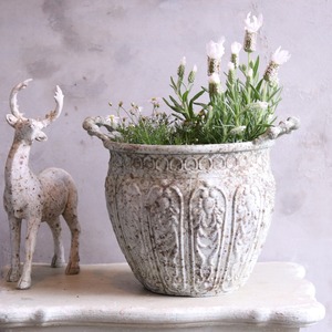 mondimanche 植木鉢　デコレハンドルサークルMW｜シャビーシック　寄せ植えして飾ると素敵なガーデンになる　UF630