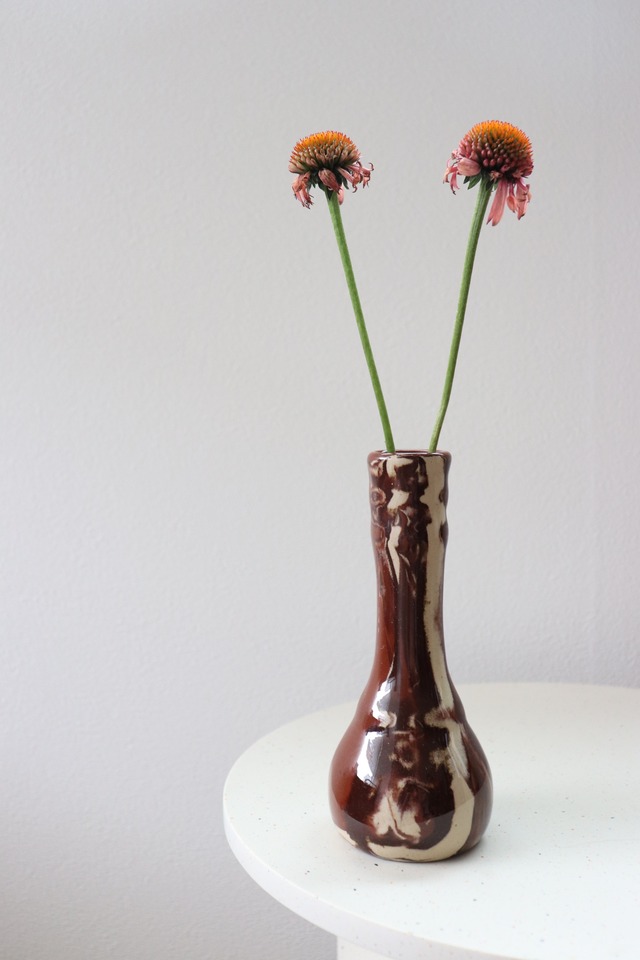 marble clay vase