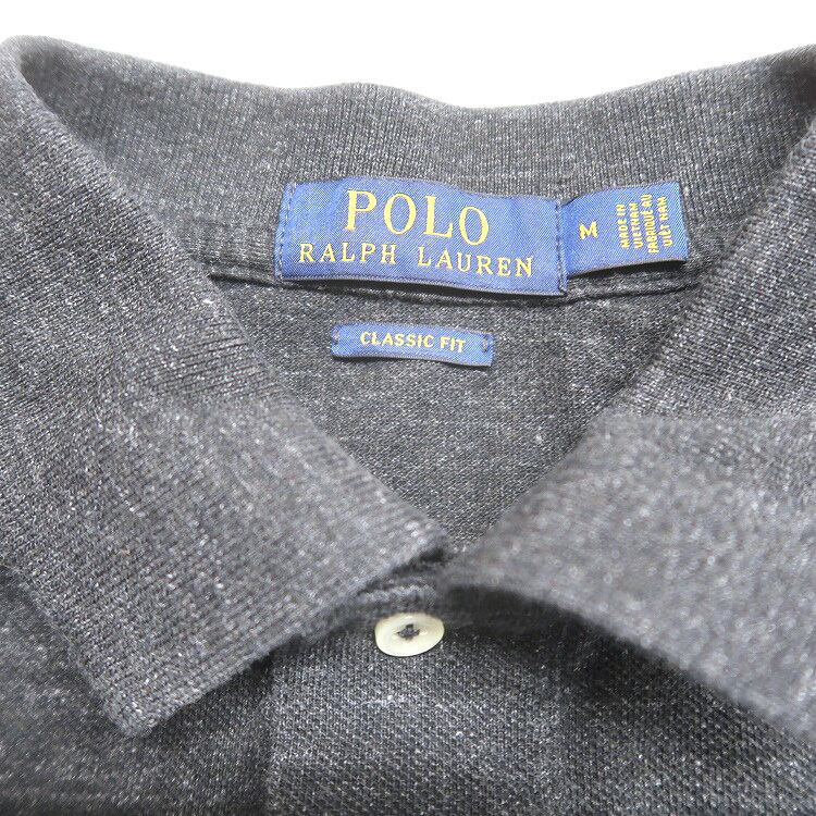 古着 ラルフローレン Polo Ralph Lauren 長袖ポロシャツ グレー 表記