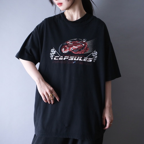 "AKIRA" good printed loose silhouette h/s tee