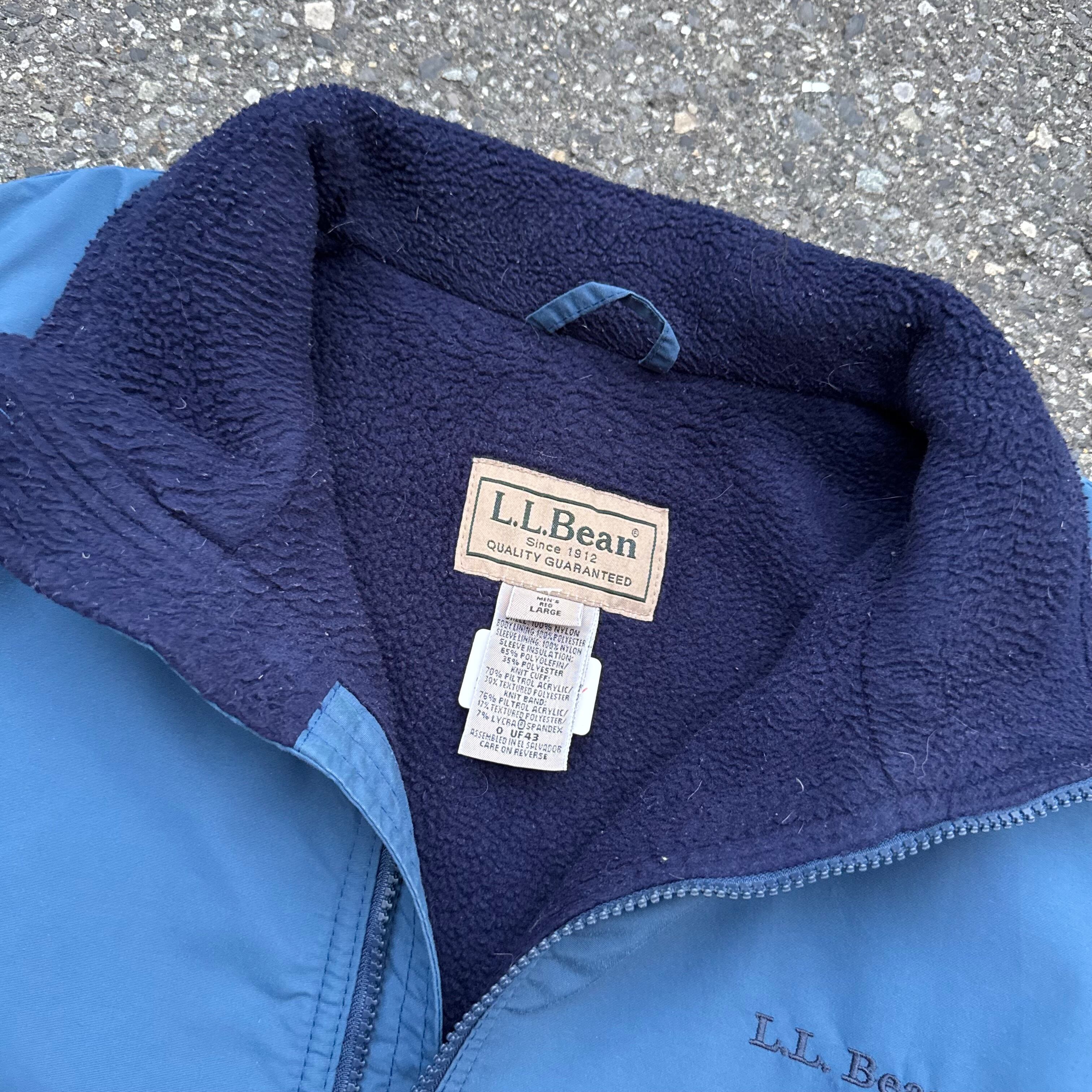 L.L.Bean エルエルビーン 80-90S WARM UP NYLON JACKET デカタグ 裏地 