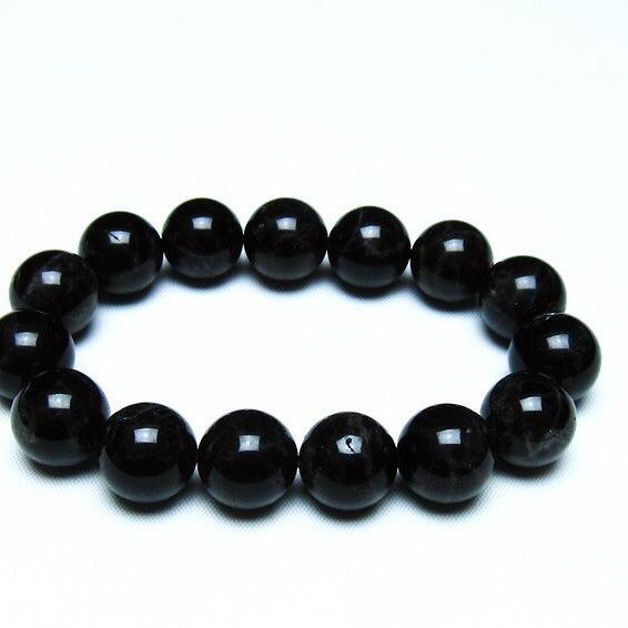 モリオン 黒水晶 ブレスレット 14mm 一点物 メール便可 [M便 1/10] 111-46256