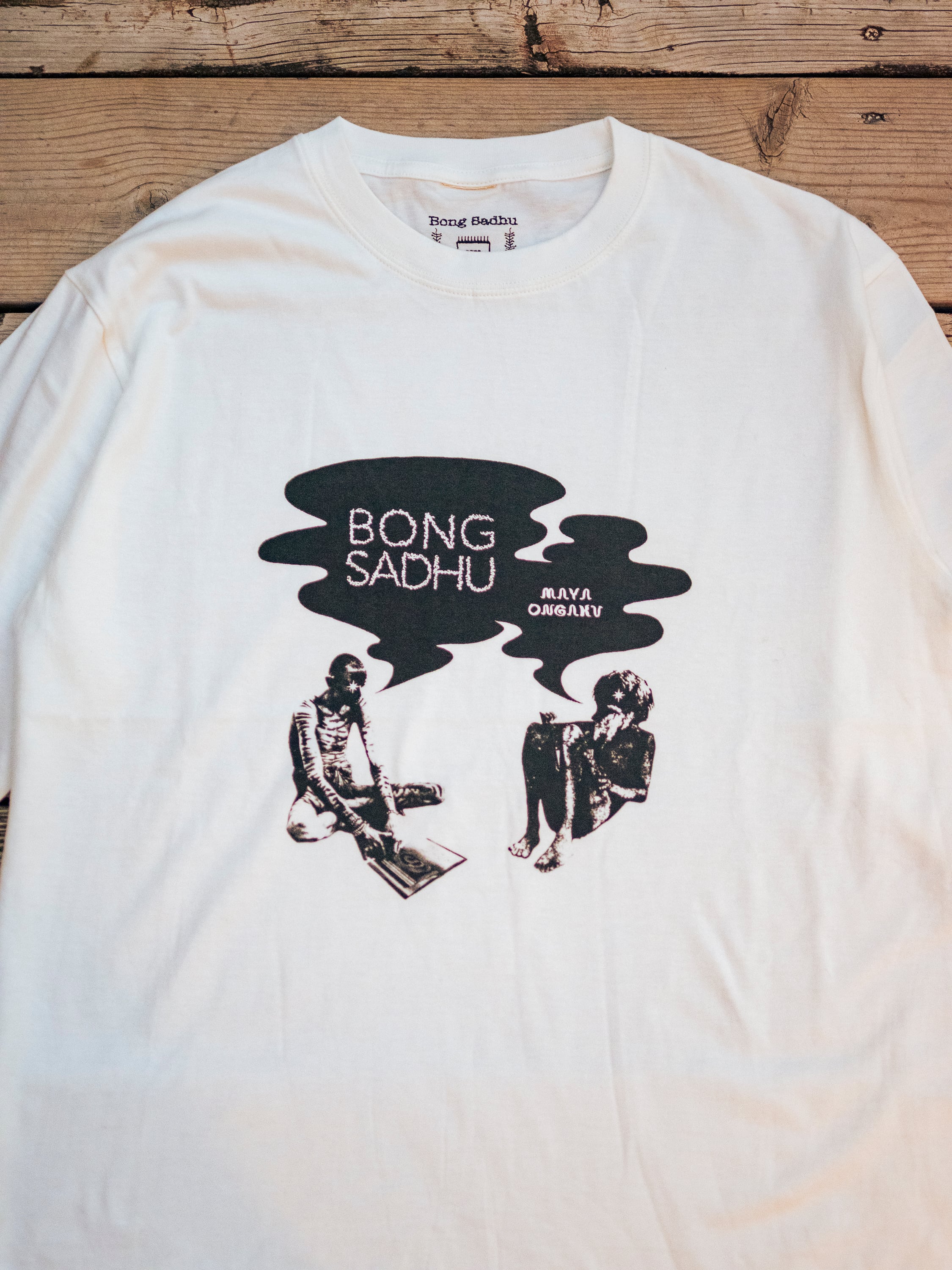 Bong Sadhu × maya ongaku LS Tee White | Bong Sadhu