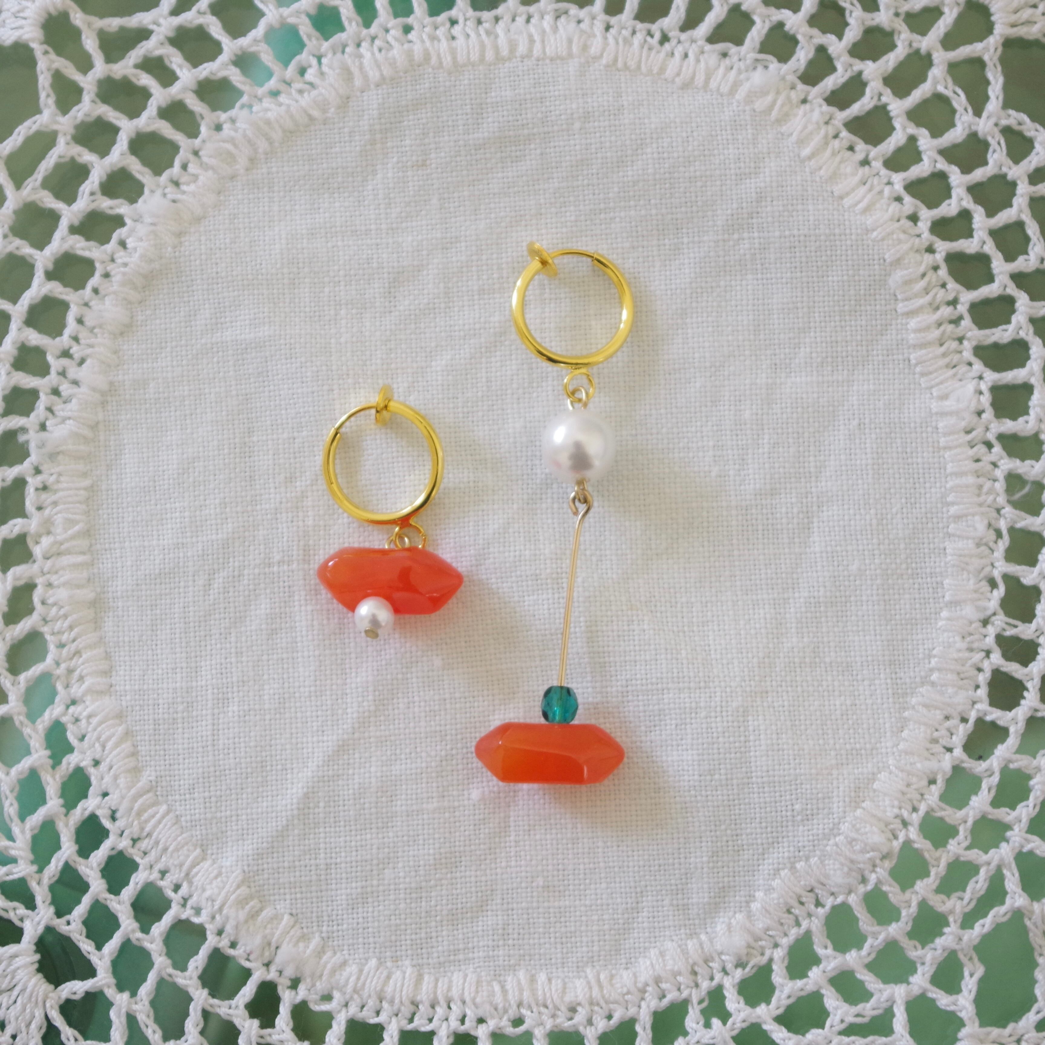 アシンメトリー【Sunset】ピアス/イヤリング