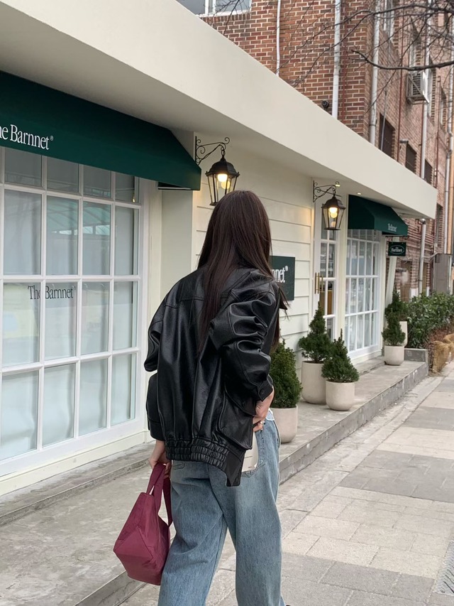 (予約) signature / Light leather jacket 2color