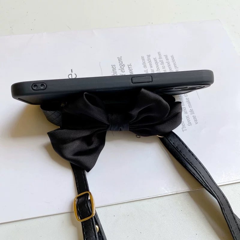 iPhone17シリーズ対応】リボンストラップ付きショルダーiPhoneケース
