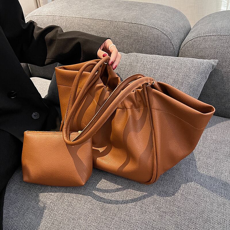 オータムショルダーバッグスタンダード レトロ 秋物 トートバッグ 手作りハンドバック44637159877