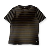 PS PAUL SMITH ポールスミス ボーダー 半袖 Tシャツ L/カーキ×ブラック メンズ