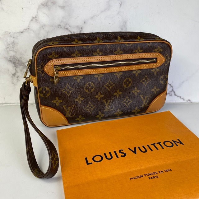 LOUIS VUITTON ルイヴィトン  ﾓﾉｸﾞﾗﾑ ﾏﾙﾘｰﾄﾞﾗｺﾞﾝﾇ PVC ハンドバッグ ブラウン A-7713