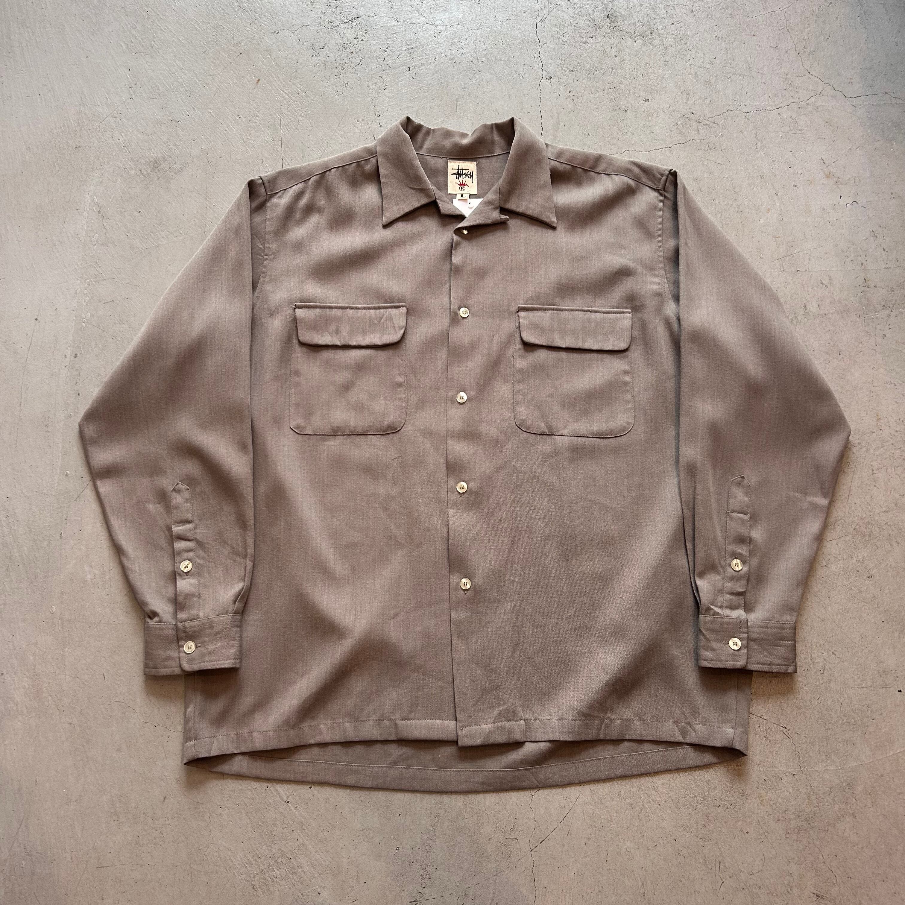 Special!! 1990s Stussy open collar heavy rayon L/S shirt 【高円寺店】