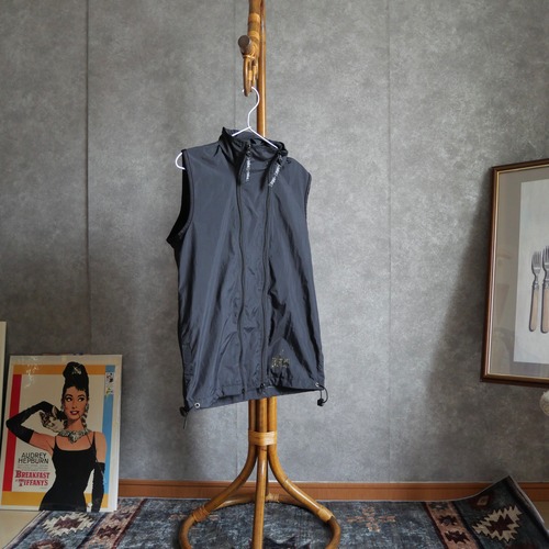 early 00s EVERLAST×agnes b. nylon ripstop double zip black vest