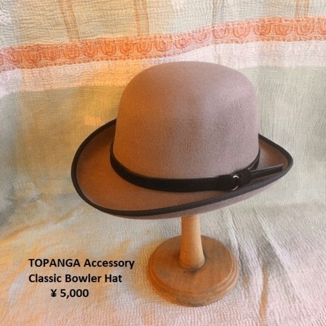 TOPANGA Accessory　クラシックボウラーハット　キャメル