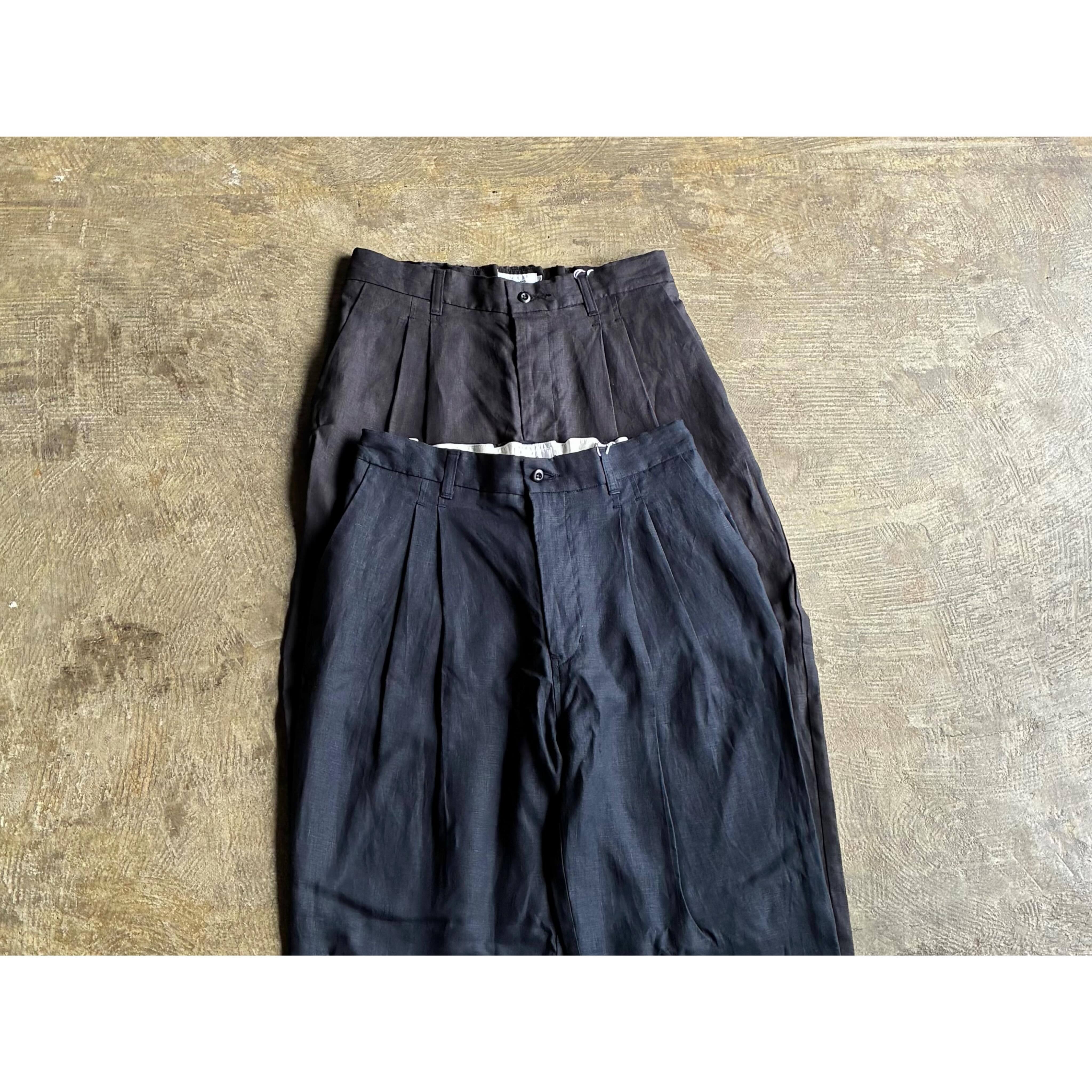 パンツ STILL BY HAND 2 tuck wide tapered pants STILL BY HAND(スティル バイ ハンド) Linen 2Tuck Wide Tapered Pants