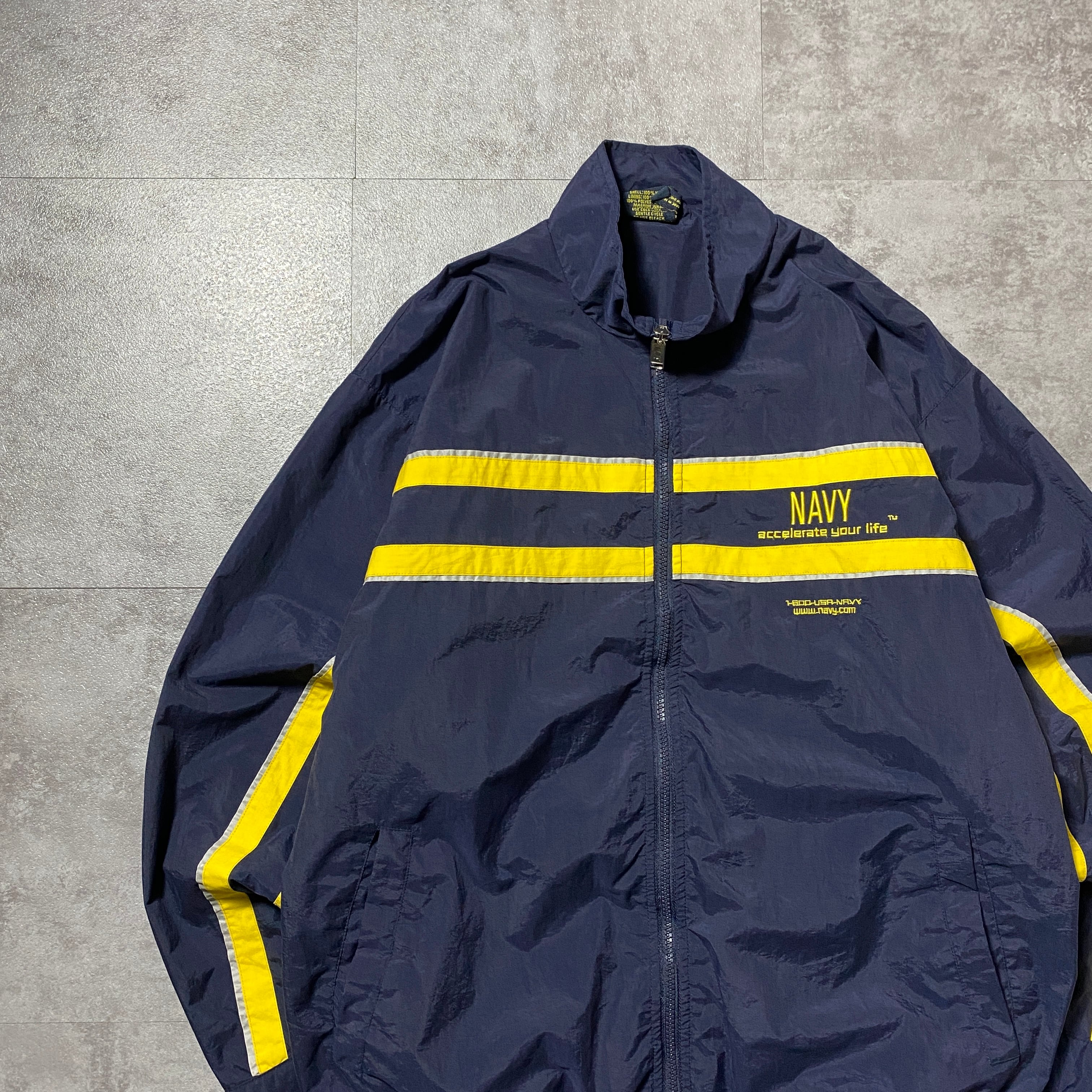マカオ製】00's U.S.NAVY アメリカ海軍 刺繍ワンポイント バックロゴ
