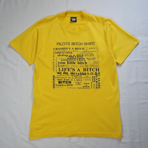 90’s スクリーンスターズ ビッチTシャツ イエロー Mサイズ