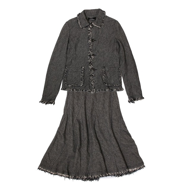 tricotCOMMEdesGARCONS 04SS LinenCottonMix CutOffSetUp